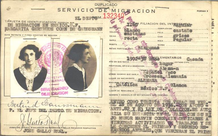 Margarita Gertrude Gaussman Cohn de