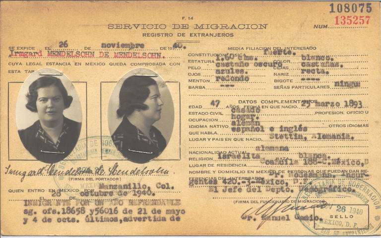 Irmgard Mendelsohn Mendelsohn de