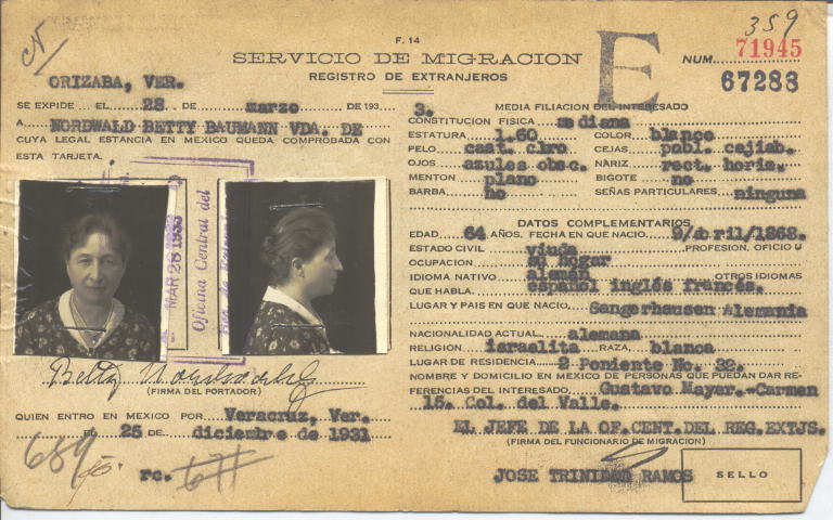 Betty Nordwald Baumann viuda de