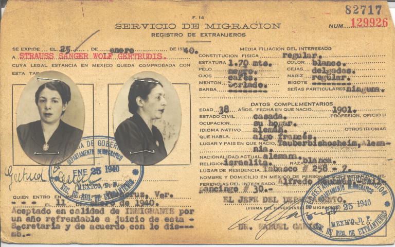 Gertrudis Strauss Sanger Wolf