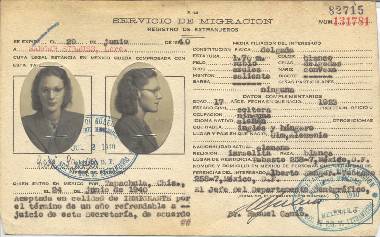 Lore Sanger, Strauss