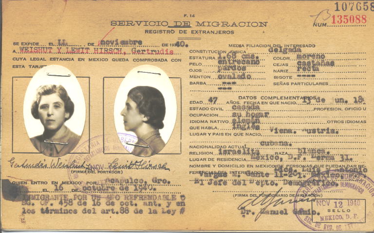 Gertrudis Weishut y Lewit Hirsh