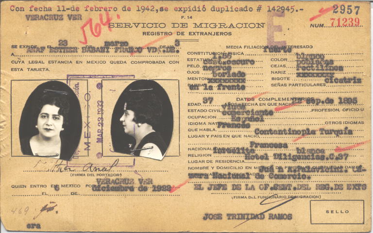 Esther Babani Anaf Franco Viuda de