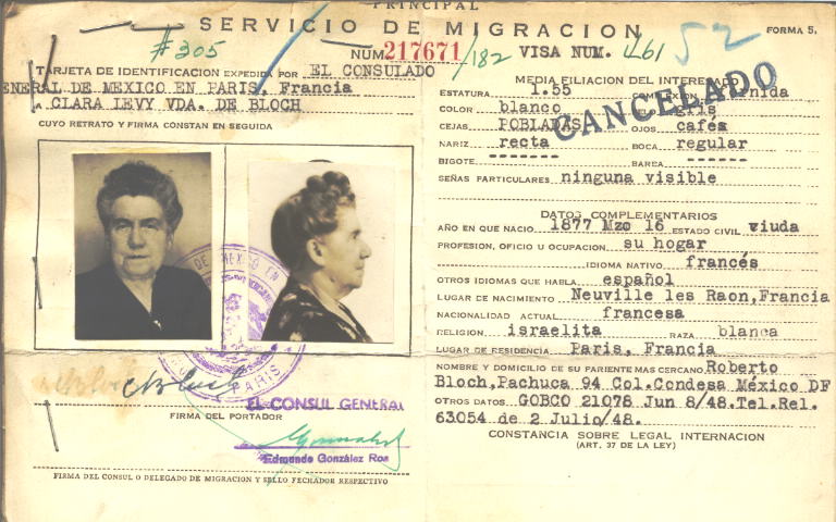 Clara Bloch Levy Vda de