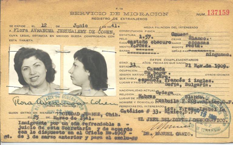 Flora Cohen Jerusalemy Avranowa de