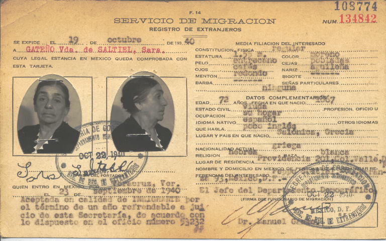 Sara Saltiel Gateño Vda. De