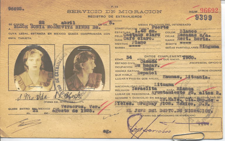 Sonia Bloch Moskovitz Hinde de