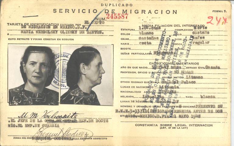 Maria Dantus Olinsky Wersolsky de