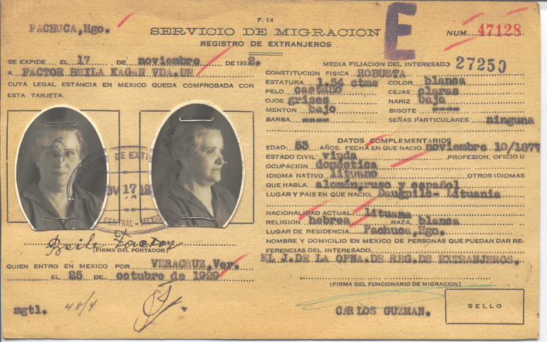 Beila Factor Kagan viuda de