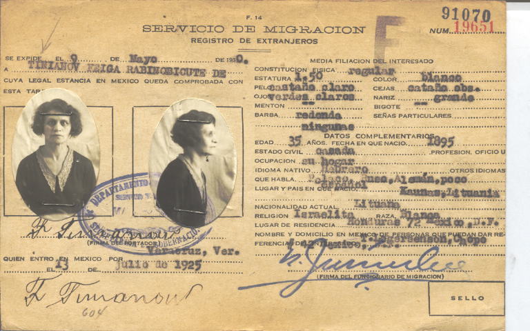 Feiga Tinianov RaBinovicute de