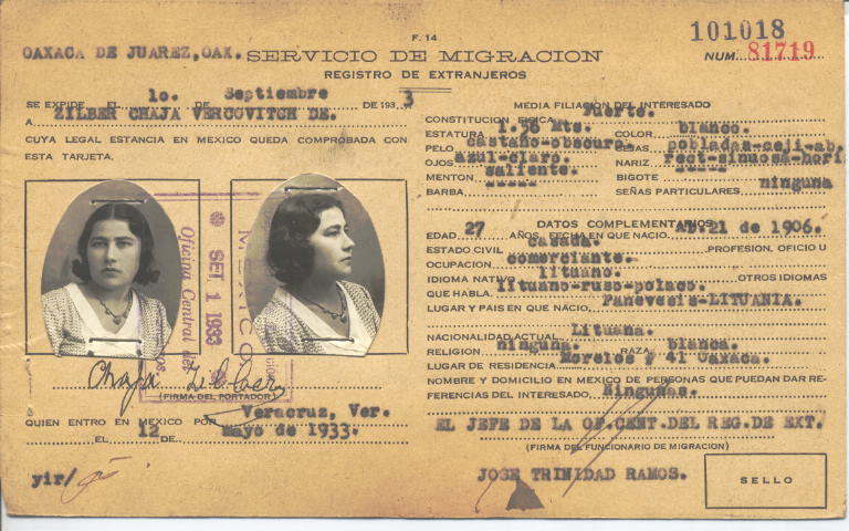 Chaja Zilber Vercovitch de