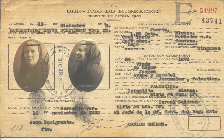 Hava Horenstein Schuchman Vda. De