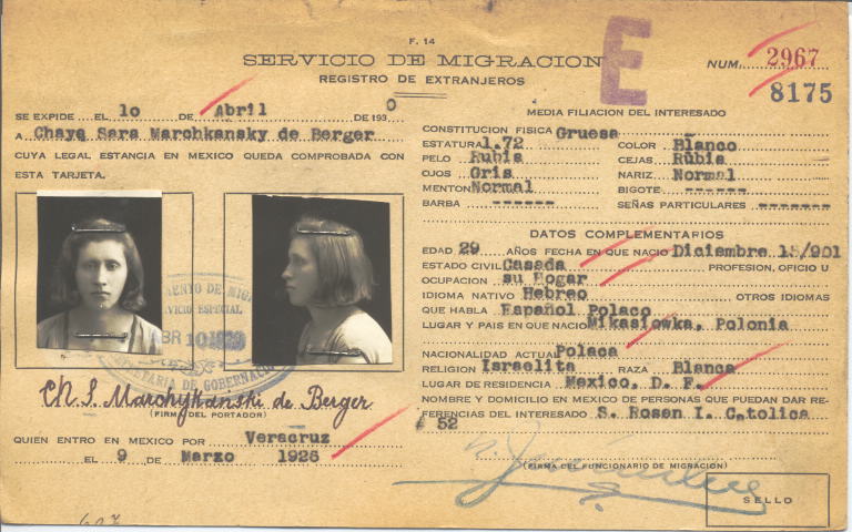 Chaya Sara Marchkansky de Berger