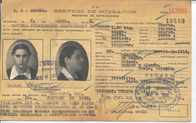 Rachela Kurszenberg S. de, Chass