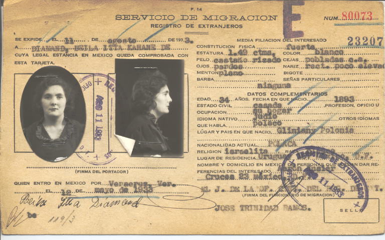 Beila Itta Diamand, Kahane