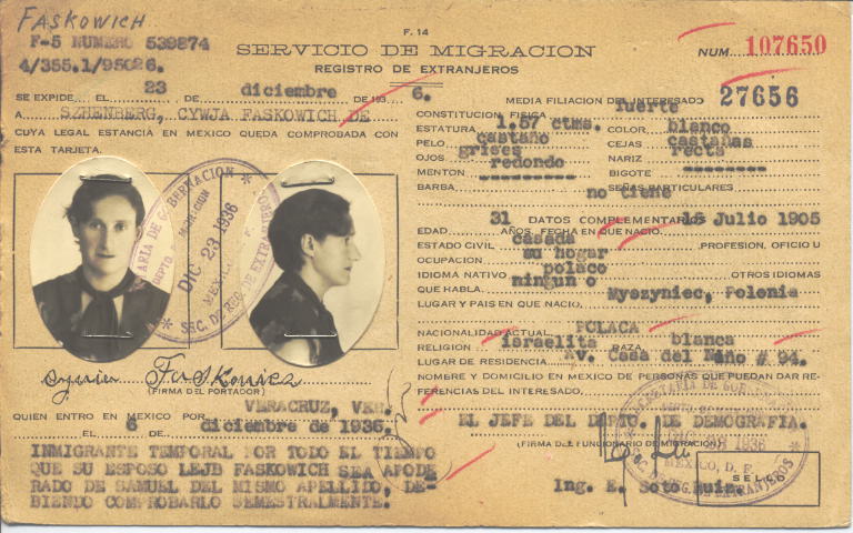 Cywja Faskowich, Szhenberg de