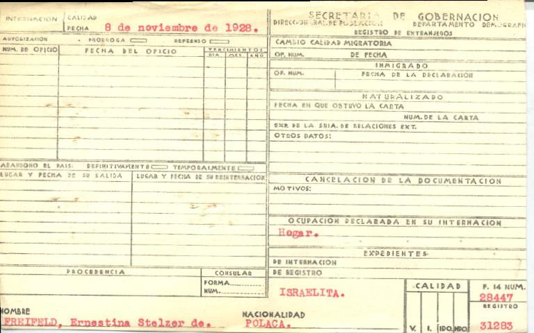 Ernestina Freifeld, Stelzer de