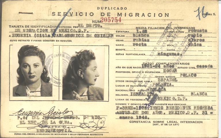 Eugenia (Gitla) Geisler, Jablonowicz de