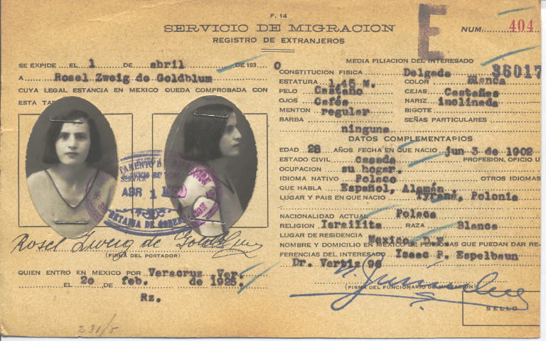 Rosel Goldblum, Zweig de