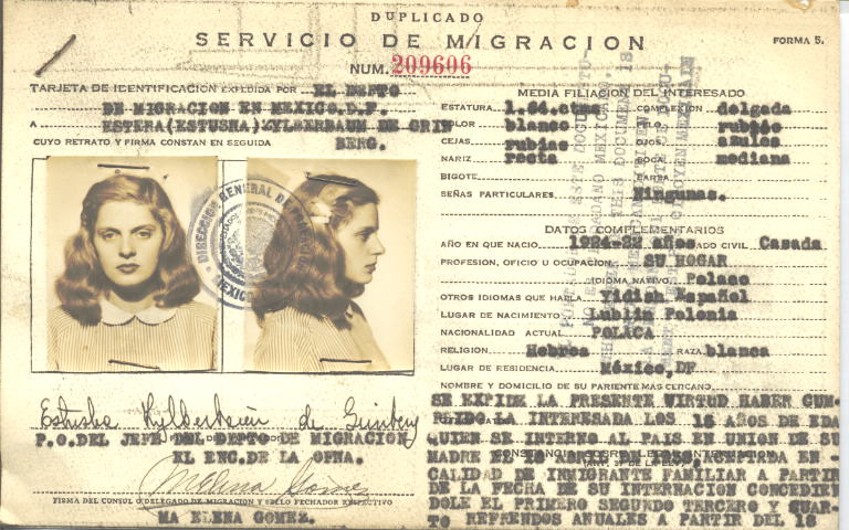 Estera (Etusha) Grinberg, Zylberbaum de