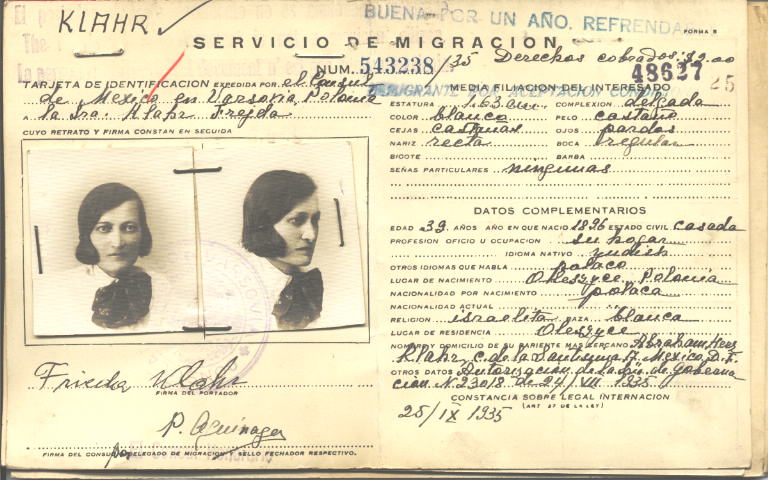 Frejda Klahar, Berger de