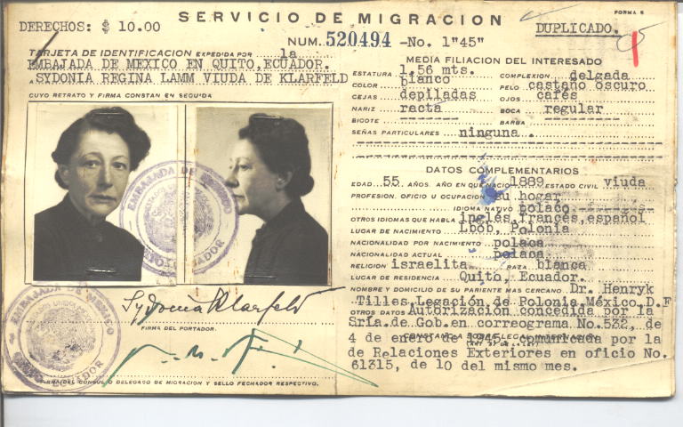 Sydonia Regina Klarfeld, Lamm Vda de