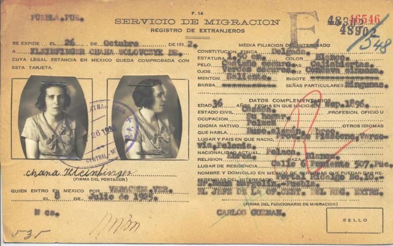 Chana Kleinfinger Woloyczyk de