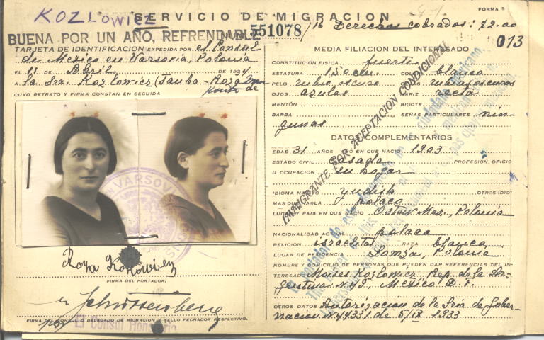 Tauba Rosa Koslowicz, Monkouta de