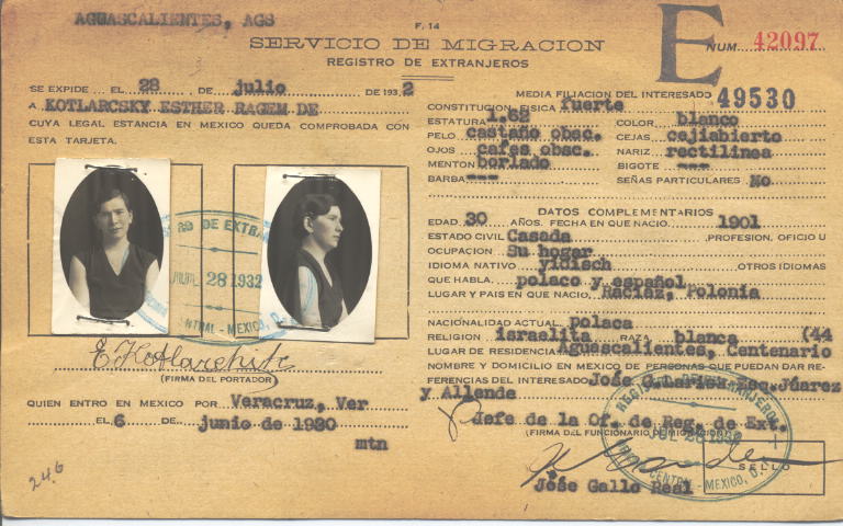 Esther Kotlarcsky, Ragem de