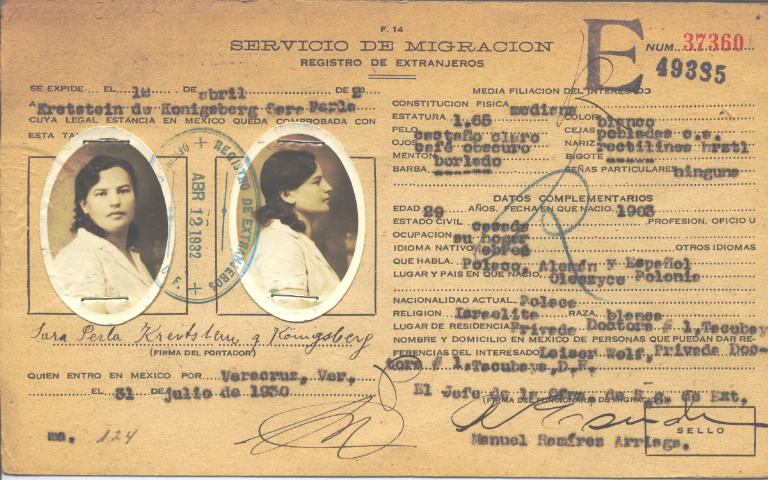 Perla Sara Konigsberg, Kretstein de