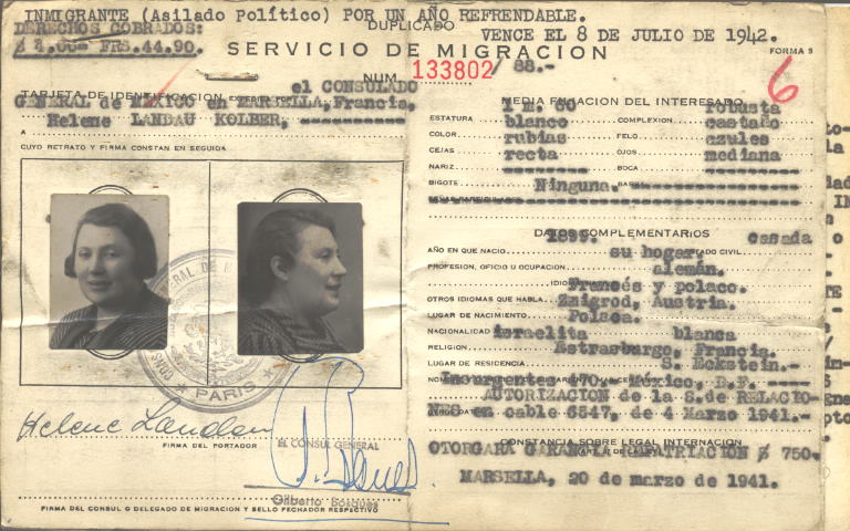 Helene Landau, Kolber de