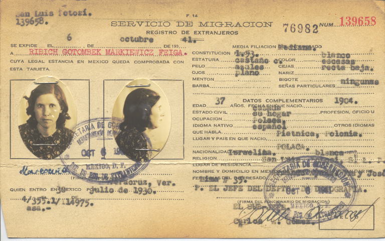 Feiga Ribich Gotombek Markiewicz