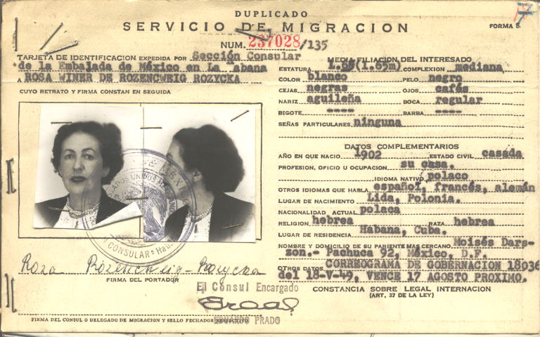 Rosa Winer Rozencweig, Rozycka de