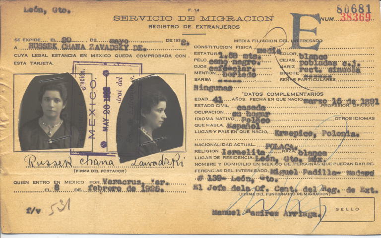 Chana Russek, Zavadsky de