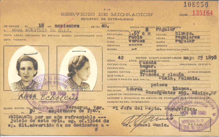 Rosa Salz, Eckstein de