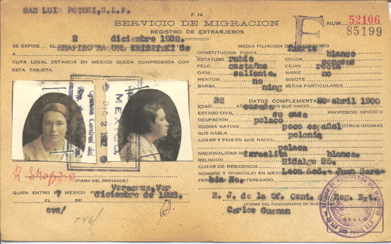 Raquel Shapiro, Kribitzki de