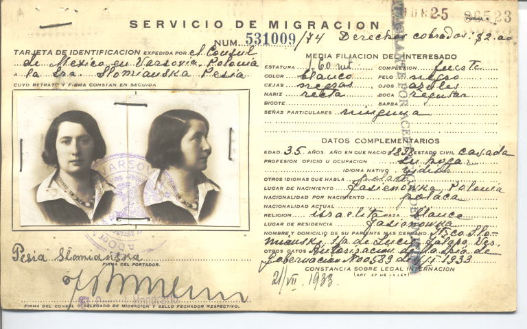 Pesia Slomianski, Aviason de