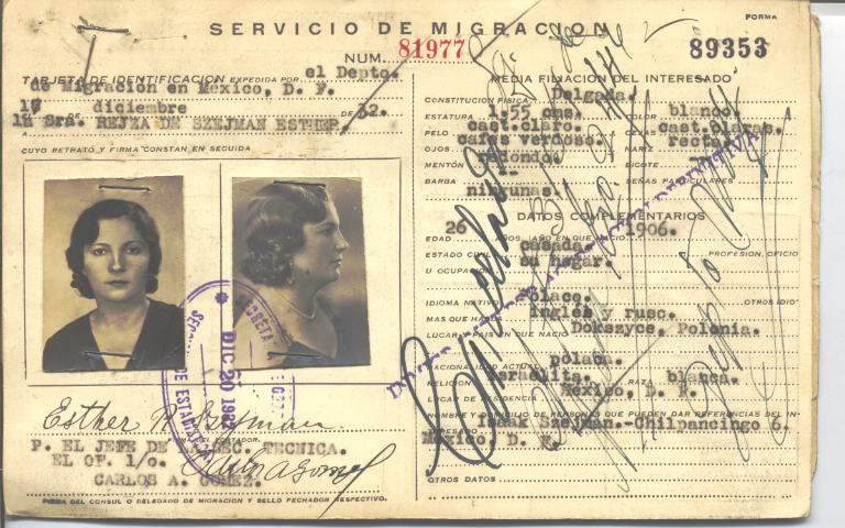 Esther Szejman, Rejza de