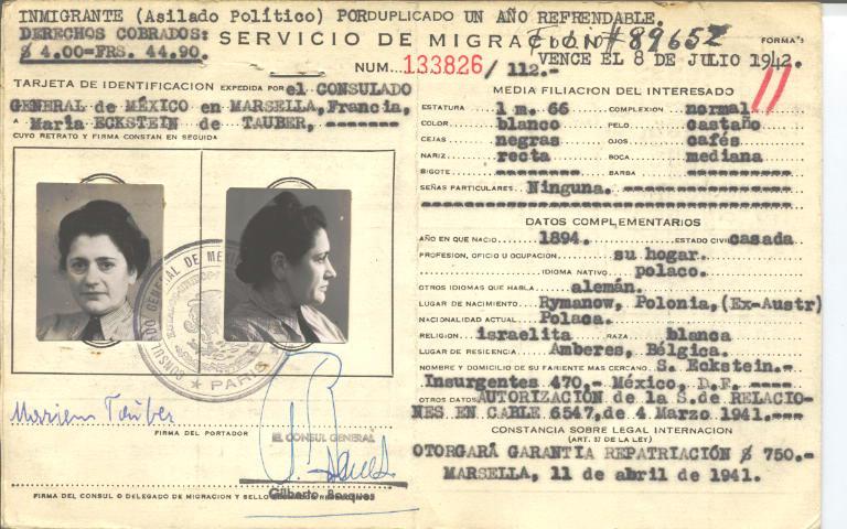 María Tauber, Eckstein de