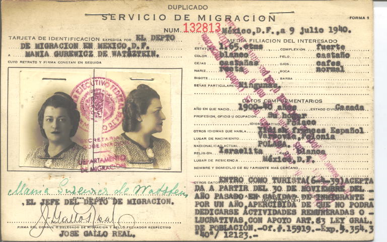 Mania Watsztein, Gurewicz de