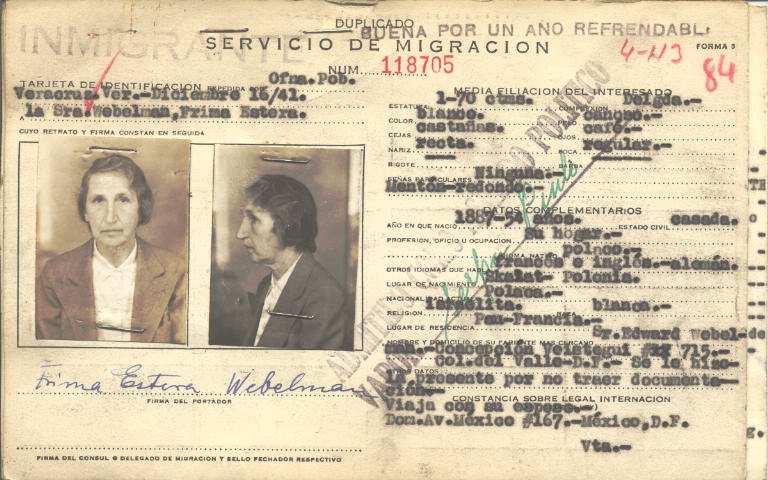 Frima Estera Webelman, Preminger de