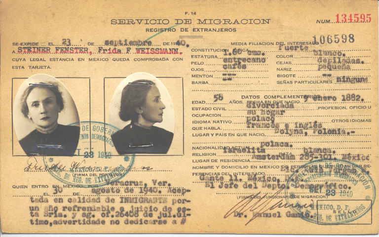 Frida Weissmann, Steiner Fenster