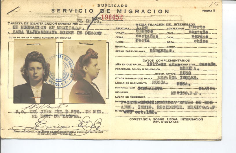 Sara Vajnanskaya Bider de Dumont