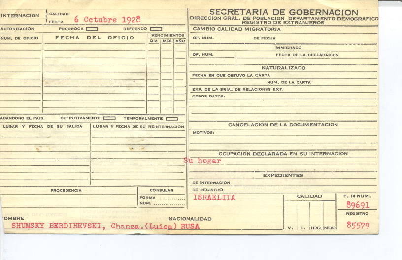 Luisa Chanza Shumsky Berdichevski