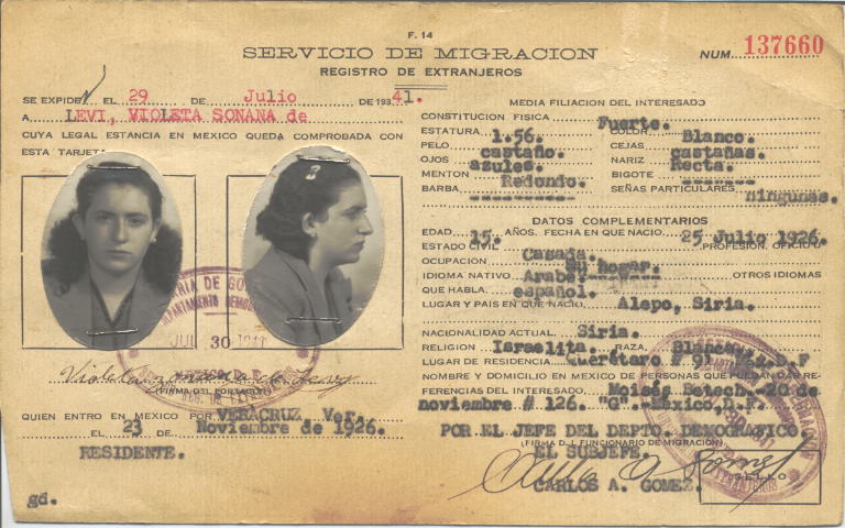 Violeta Levy, Zonana de