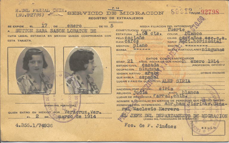 Sara Sutton Sasson Lobaton de