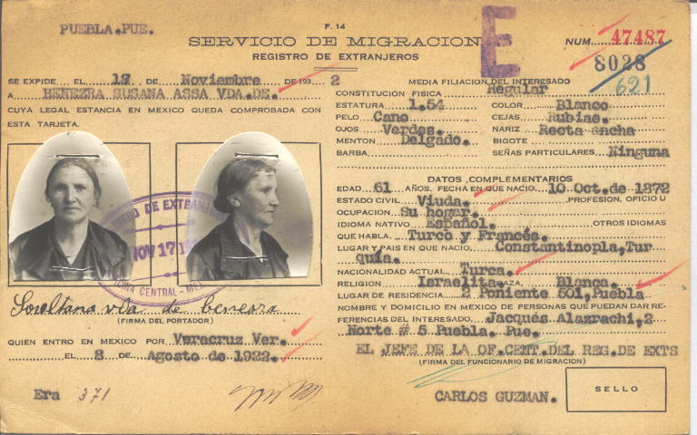 Susana Benezra Assa Vda. de