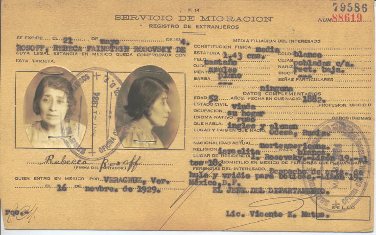 Rebeca Fainstrin Rosovsky de Rosoff