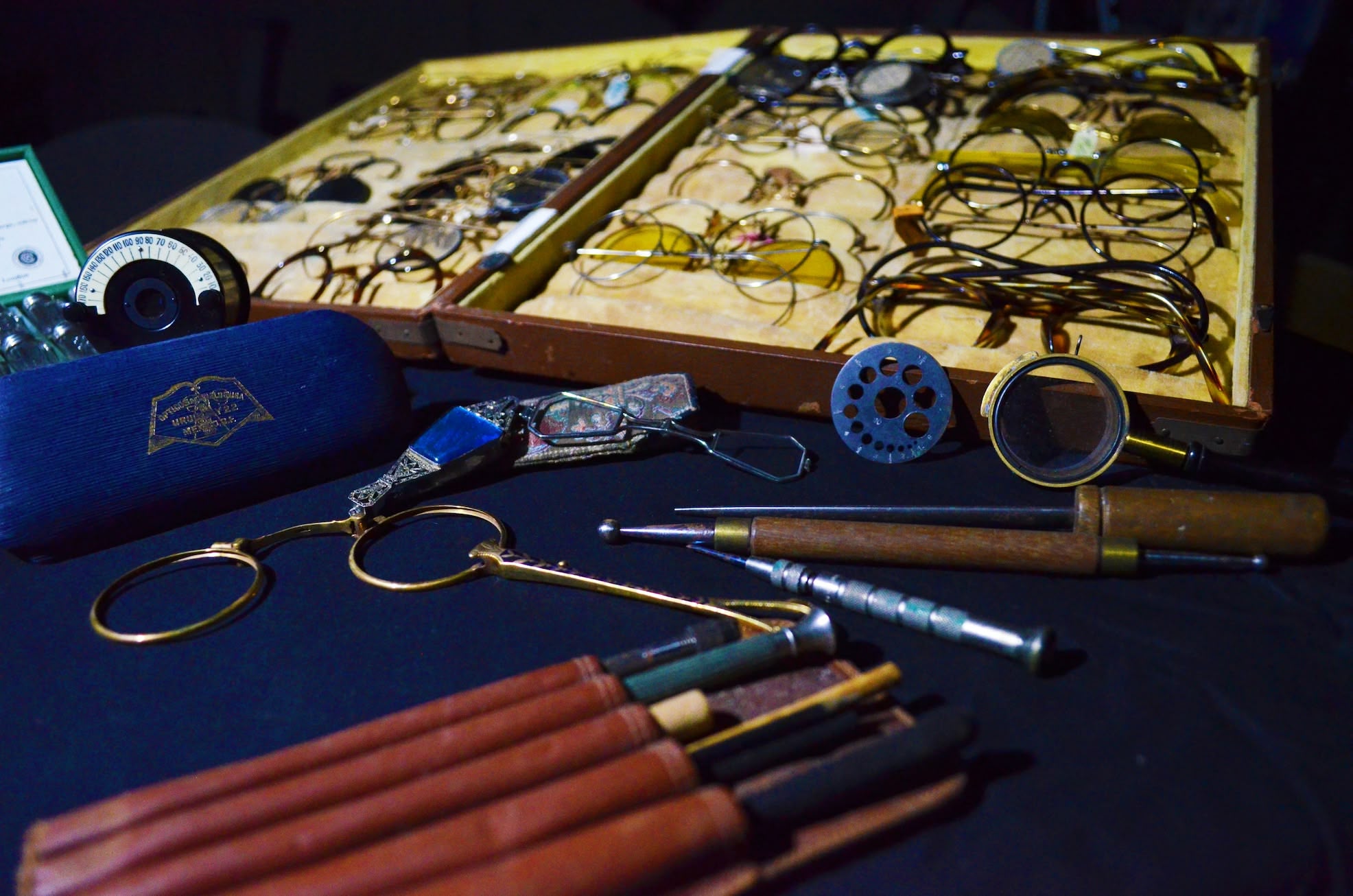 Entre los anteojos de esta colección podemos encontrar diferentes diseños y tipos de lentes.